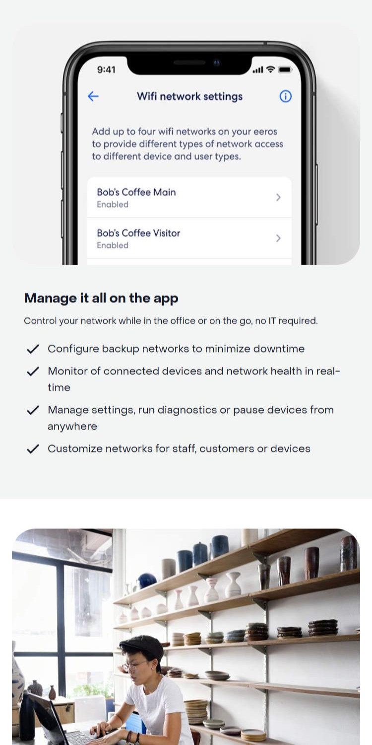Frontier eero Business Page