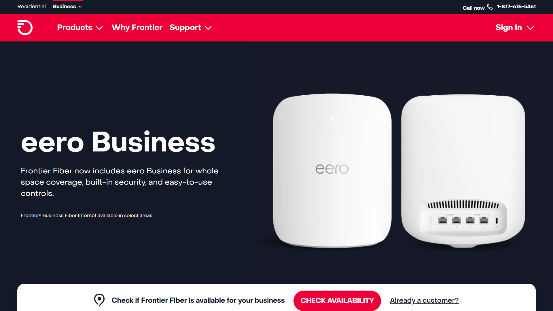 Frontier eero Business Page