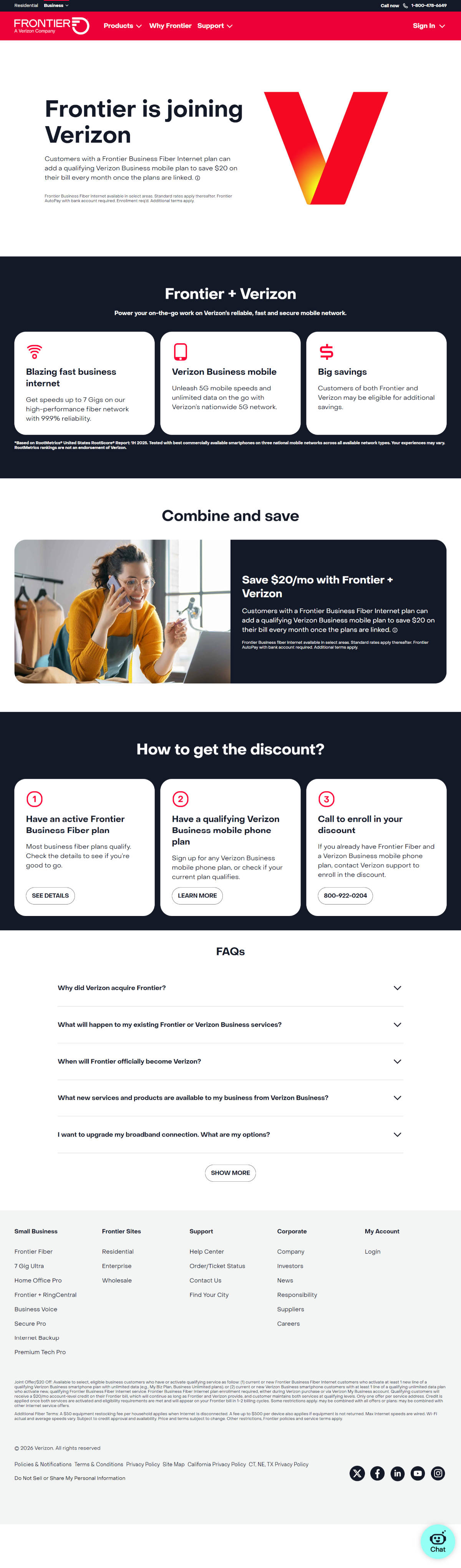 Frontier + Verizon Wayfinder Pages