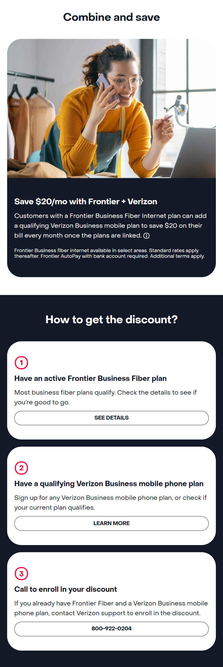 Frontier + Verizon Wayfinder Pages