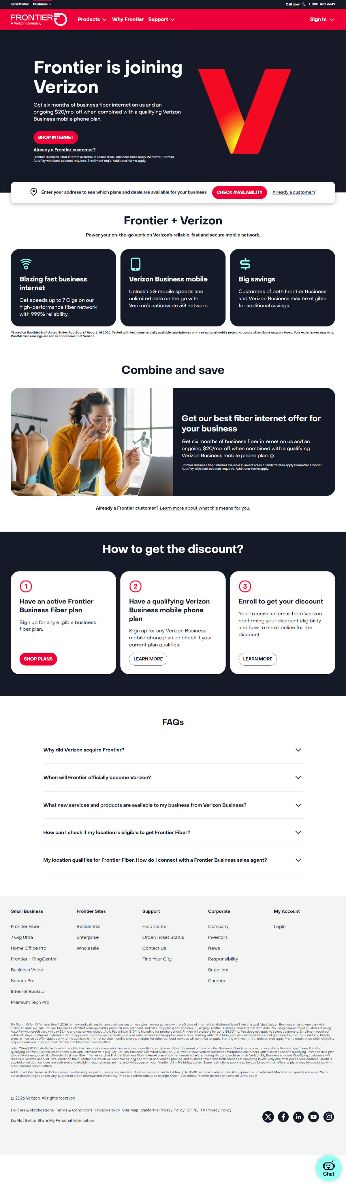 Frontier + Verizon Wayfinder Pages